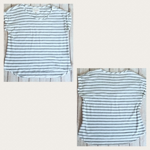 Sz M Two by Vince Camuto Rolled Sleeve Top - Picture 5 of 8